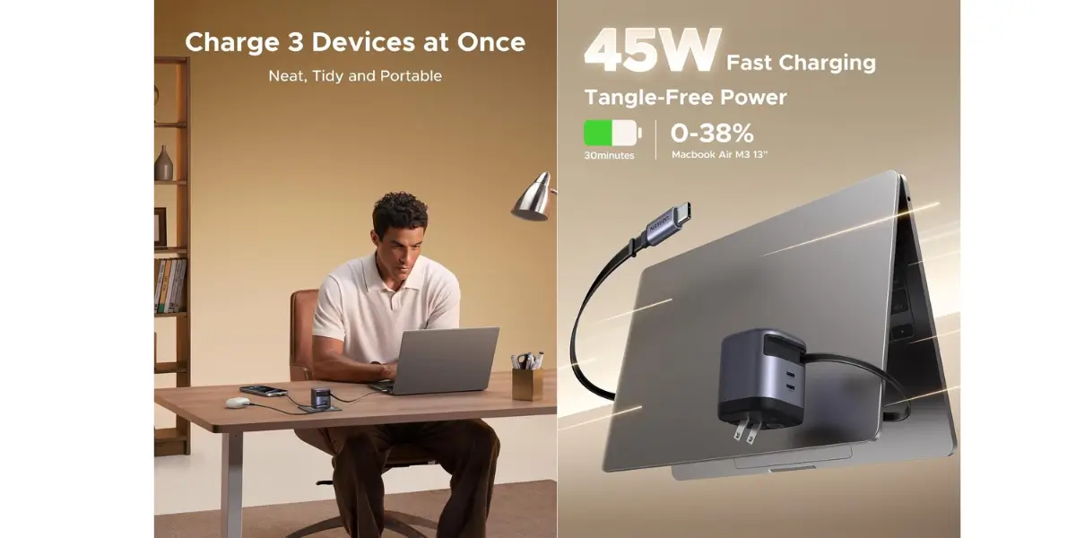 UGREEN Nexode 45W 3 in 1 Compact GaN Charger.webp UGREEN Nexode 45W 3 in 1 Compact GaN Charger.webp